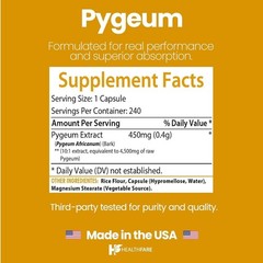 Pygeum Africanum Bark Extract 4500mg | 240 Capsules | 240 Day Supply