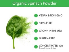 2.9 Oz Organic Spinach Powder – Non-GMO, , Gluten-Free Whole Leaf Nutrition