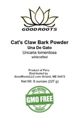 Cat’s Claw Inner Bark Powder Peruvian Wild Uncaria tomentosa 8 oz