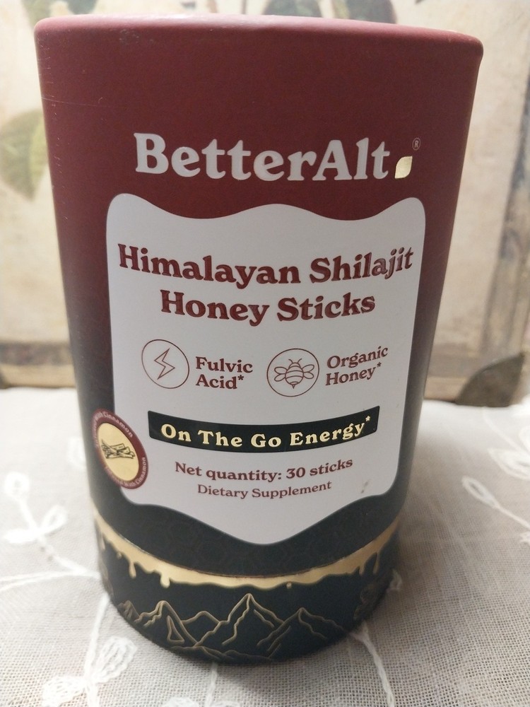 BetterAlt Himalayan Shilajit Honey Sticks Caramel Sealed 30 sticks exp: 01/27