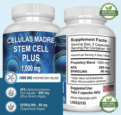 Blue Algae Supplements Stem Cell Activator 1000mg Repair Damage Cells 2 BOTTLE