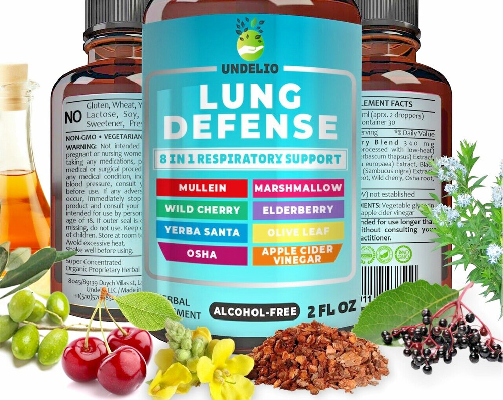 Undelio Lung Defense 8 in 1 Herbal Blend 2 oz