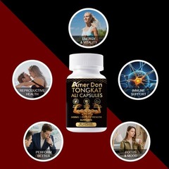 2 Packs Tongkat Al Extract 200:1, Longjack, 3450mg Per Serving – 60 Veg Capsules