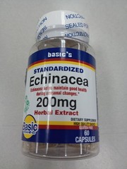 Basic’s Echinacea (Standardized) 200 mg Herbal extract 60 Capsules
