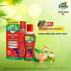 Zandu Ortho Vedic Knee & Joint Pain Oil (120ml) Osteoarthritis Ayurvedic Oil