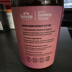 Serene Herbs Soursop Bitters Liquid Mixed Berries GMP Oral Formula 16 fl oz