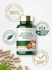 Shiitake Mushroom Capsules 3000mg | 200 Count | Non-GMO | by Carlyle
