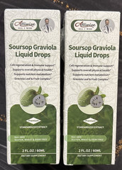 2X 2oz Soursop Graviola Liquid Drop for Cell Support & Regeneration Immune Boost