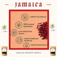 Jamaica Flor – 100% Natural Loose Leaf Hibiscus Tea – 16 oz (1 lb) –Tea Infuser