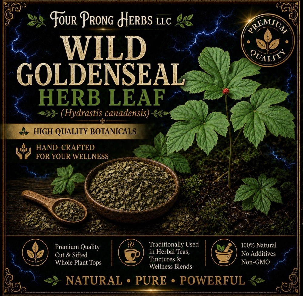 Wild Goldenseal Herb Leaf 1 oz Cut And Sifted Hydrastis Canadensis Washed/cut