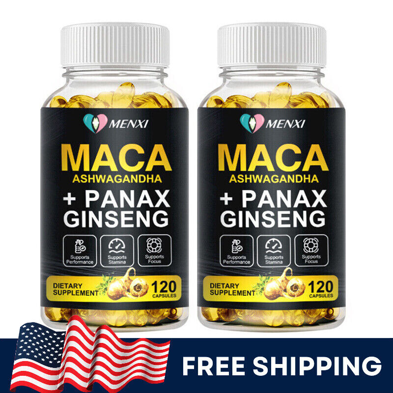 Peruvian Maca Root Capsules – Organic Extract for Men,240 Pills,Natural Vitamins
