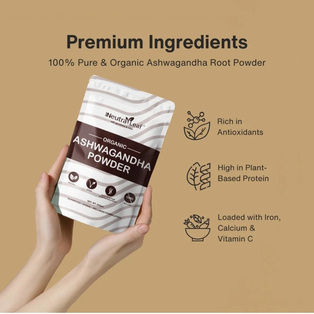 100% Natural Ashwagandha Powder – Premium Quality | Fine Ground | 200 g