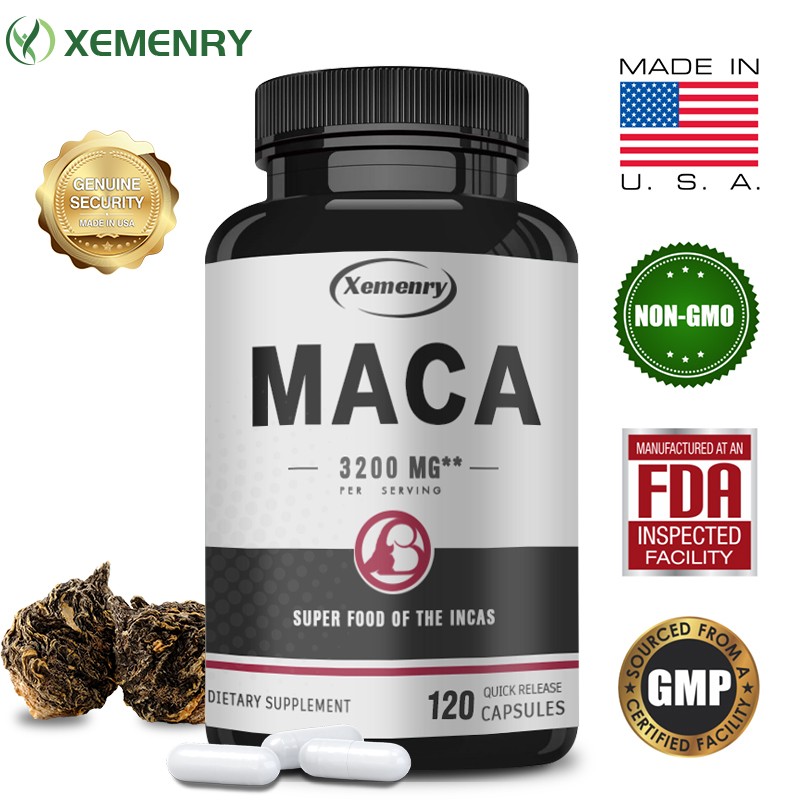 Maca 3200mg 120pcs- Testosterone Boost,Endurance Enhancement,High Efficiency