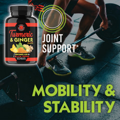 Turmeric Ginger Maxx, 100% Natural Curcuma + Omega 3 Inflammation Joint Pain 2PK