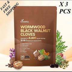 newest 1-3 PCS Vivonu Wormwood Black Walnut Cloves 240 Softgels FAST SHIPPING