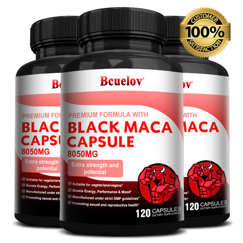 Black Maca Root Extract -120 Capsules – Natural Male Enhancement Sexual Health