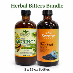 Moringa and Black Seed Bitters (Pack of 2) 100% Natural Organic 16 oz bottle
