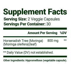 Moringa Powder Capsules Pure Nutrient-Rich Moringa Powder A Natural Green