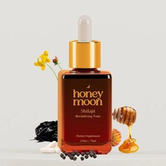 HONEY MOON Organic Shilajit Drops for Energy Boost, (50 Servings)Mood, Libedo,