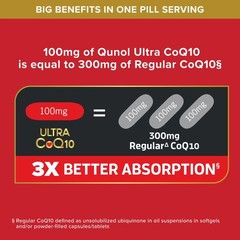 Qunol Ultra CoQ10 100mg, 3X Better Absorption, 90 Count (Pack of 1), No Color