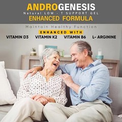 ANDROGENESIS Enhanced Formula – Low T Support Gel – With Vitamins B6 D3 & K2