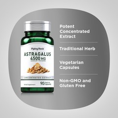 Astragalus Root Capsules | 4500mg | Vegetarian Extract | by Piping Rock