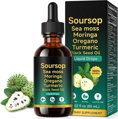 Soursop Bitters Liquid Drops 12-in-1 Complex – 2 Fl Oz | Enriched with Sea Moss