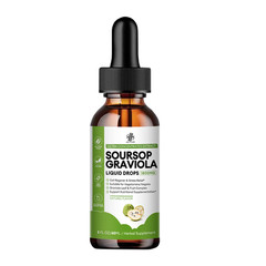 Soursop Graviola Extract Liquid Drops 1800mg Support Regeneration, Immune Boost
