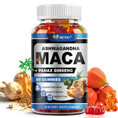 Maca Root With Ashwagandha,Korean Red Panax Ginseng – 12000mg Male Boost Gummies