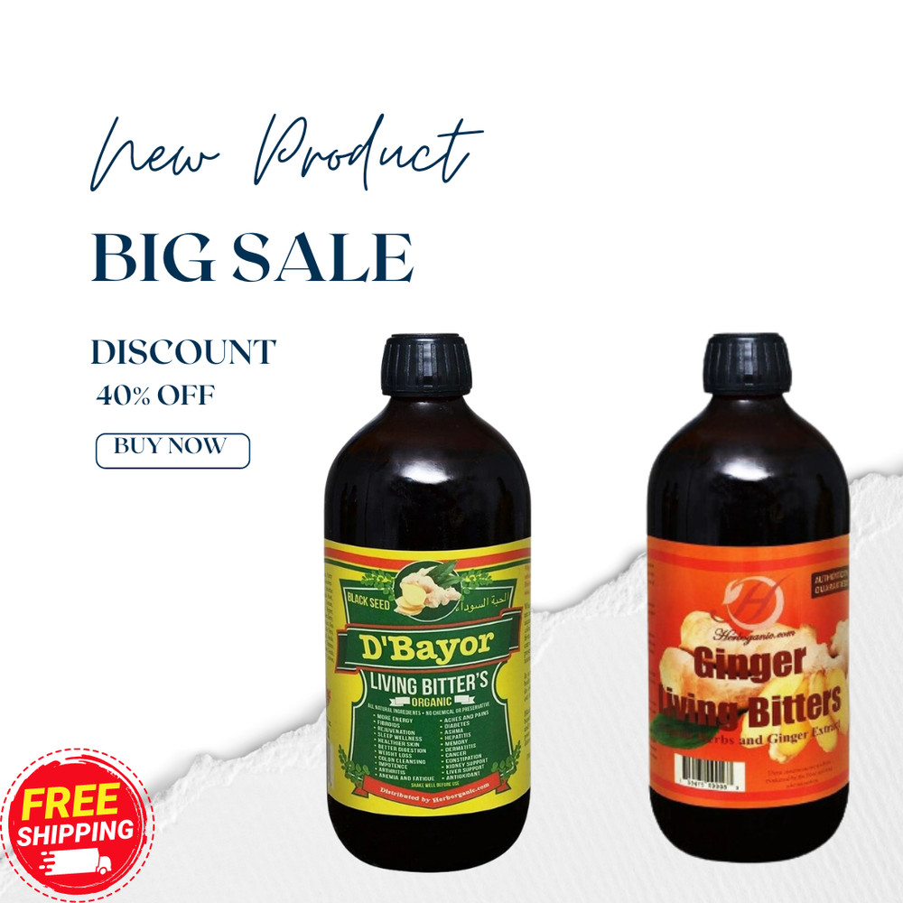 Ginger & D Bayor Living Bitters – Herbal Supplement for Digestive Health-Pack 2