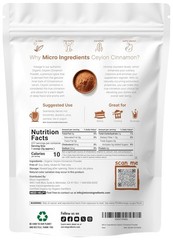Bulk Organic Ceylon Cinnamon Powder, 1 lb | Non-GMO, Great for Cooking & Drinks