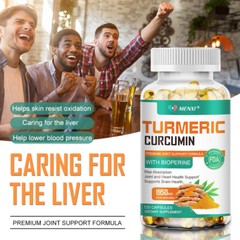 Turmeric Curcumin 95% 2000mg with BioPerine Black Pepper Extract Highest Potency