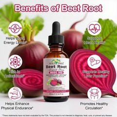 8000MG Natural Beet Root Extract Drops – 20:1 Concentration – Glycerin-Based
