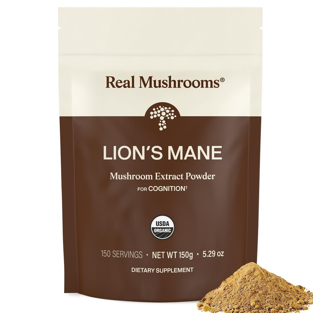 Real Mushrooms Lion’s Mane Supplement Powder – Organic 5.29 Ounce (Pack of 1)