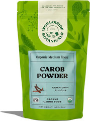 Worldwide Botanicals Organic Carob Powder, Medium Roast – 1 Lb – Caffeine Free C
