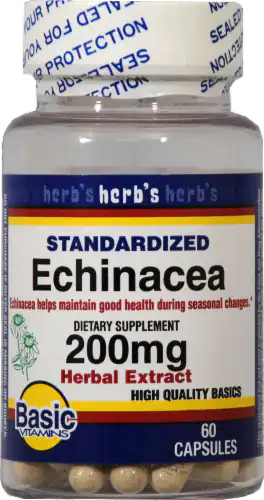 Basic’s Echinacea (Standardized) 200 mg Herbal extract 60 Capsules