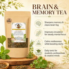 BRAIN TEA Get Smart with better memory, focus, intelligence by master herbalist