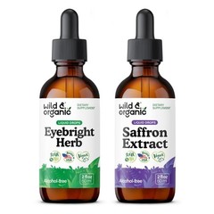 Organic Eyebright & Saffron Herbal Tinctures 2 fl oz – Natural Eye Support & Wel