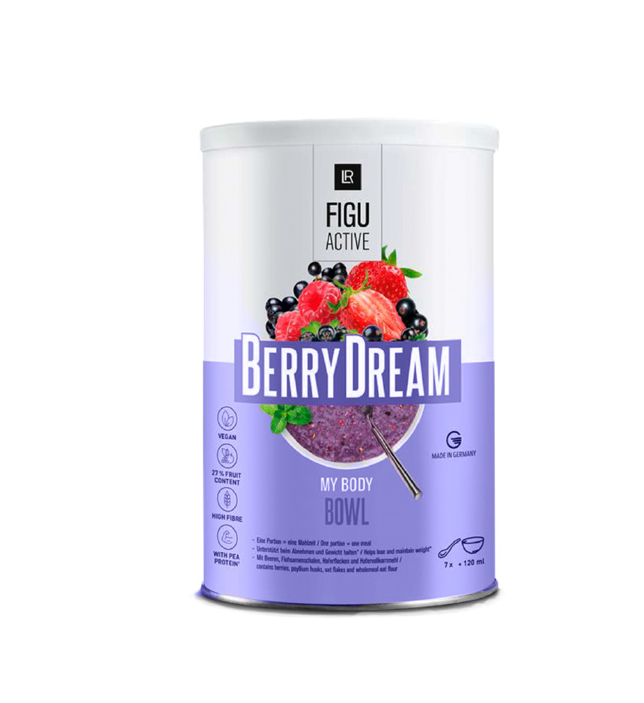 LR Figuactive Berry Dream Bowl Vegan Meal Replacement Powder Berry Flavor 450g