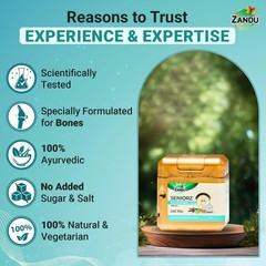 Zandu Seniorz BoneStrength Tabs | Natural Calcium + D3 | BMD Support | 60s h854