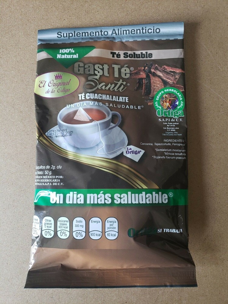 Te Cuachalalate 25 Bolsitas Para e Estomago/ Tea Cuachalate 25 Tea Bags Natural