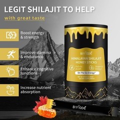 Himalayan Shilajit Honey Sticks – 30 Count, With Ashwagandha & Gokshura