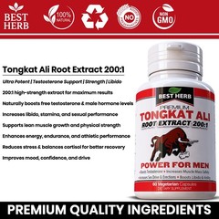 180 x PILLS TONG KAT ALI PURE ROOT EXTRACT 200:1 BODYBULDING LONGJACK STRONGEST