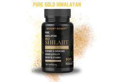 100% Pure Shilajit Gold Extremely Potent,Stamina Strength ,Vitality, Vigor 60Cap