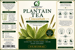 CreoleCure Plantain Tea Concentrate – 4 fl oz Alcohol Free Herbal Extract