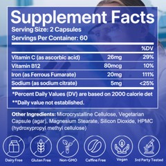 Iron Builder Blood Supplement, Absorbs Easily Raise Hemoglobin Levels