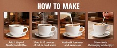 2 Bag Mushroom Coffee, Instant Mushroom Coffee Powder with 6 Adaptogenic