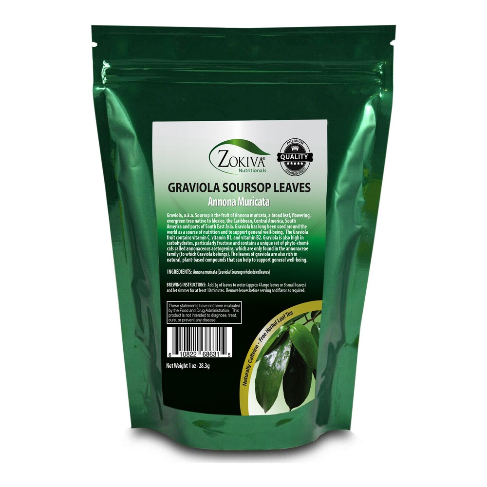 Soursop Leaves Graviola 100% Pure Dried Soursop Leaf – Hojas De Guanabana – 1oz