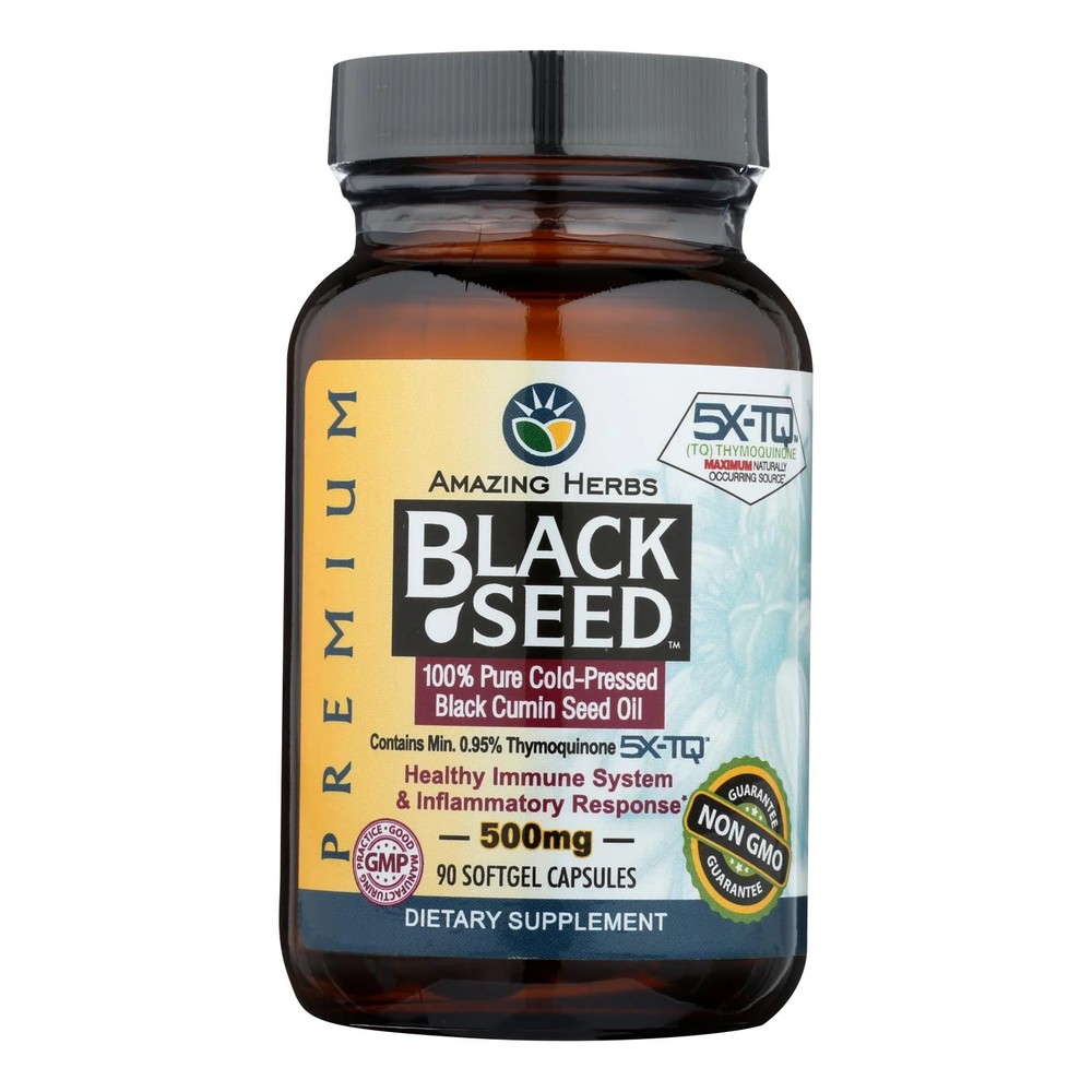 Amazing Herbs Black Seed Oil – 90 Softgels