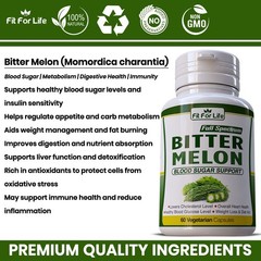 60 X BITTER MELON PILLS SUGAR SUPPORT GLUCOSE LEVELS CAPSULES REDUCE CHOLESTEROL